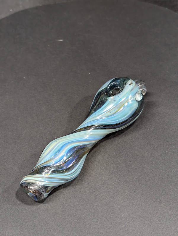 Blue & Teal Galaxy Swirl Glass | Layered Wave Design | One-Of-One | Disasterpiece Glass
