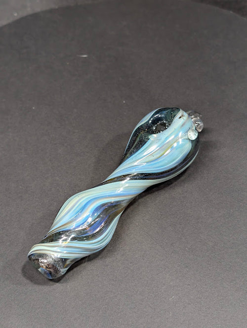 Blue & Teal Galaxy Swirl Glass | Layered Wave Design | One-Of-One | Disasterpiece Glass