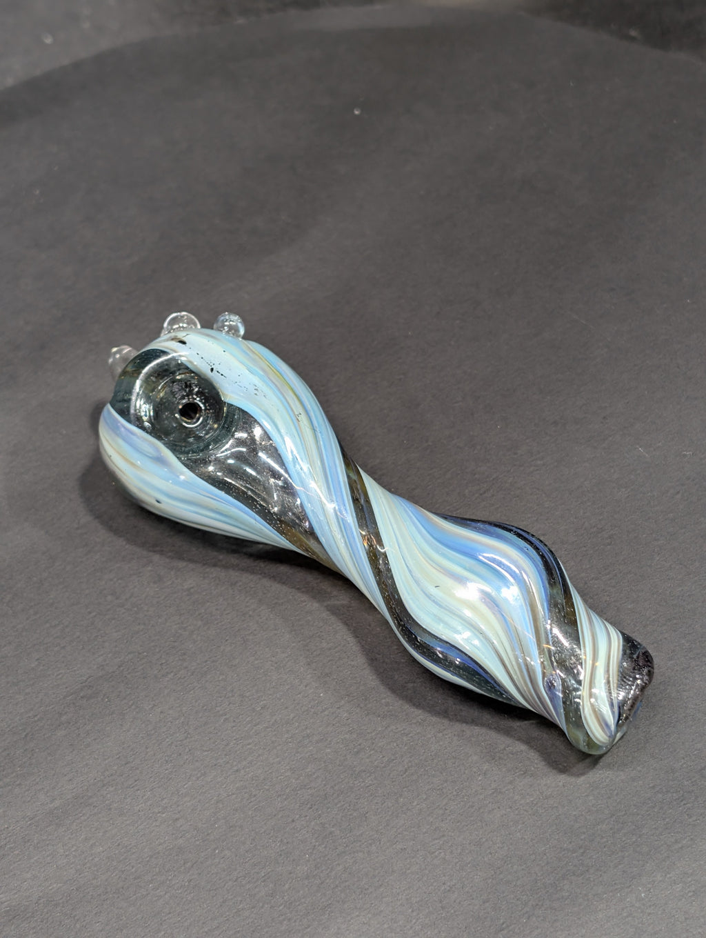 Blue & Teal Galaxy Swirl Glass | Layered Wave Design | One-Of-One | Disasterpiece Glass