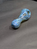 Frozen Current | Silver Fumed Blue Spoon | Glass Art | One-of-a-Kind | Disasterpiece Glass