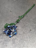 Glass Rose | Eternal Bloom Collection | Handmade Marbled Blue Glass Rose | One-of-a-Kind | Disasterpiece Glass