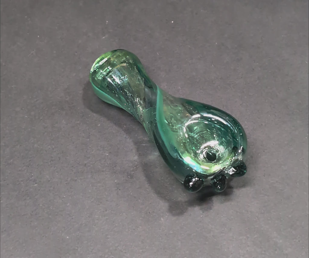 Deep Green Pipe | Green Accents | One-Of-One | Disasterpiece Glass