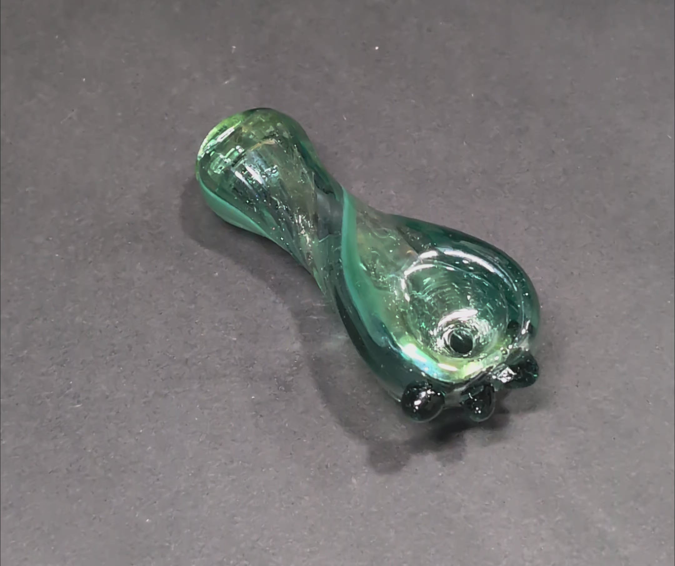 Deep Green Pipe | Green Accents | One-Of-One | Disasterpiece Glass
